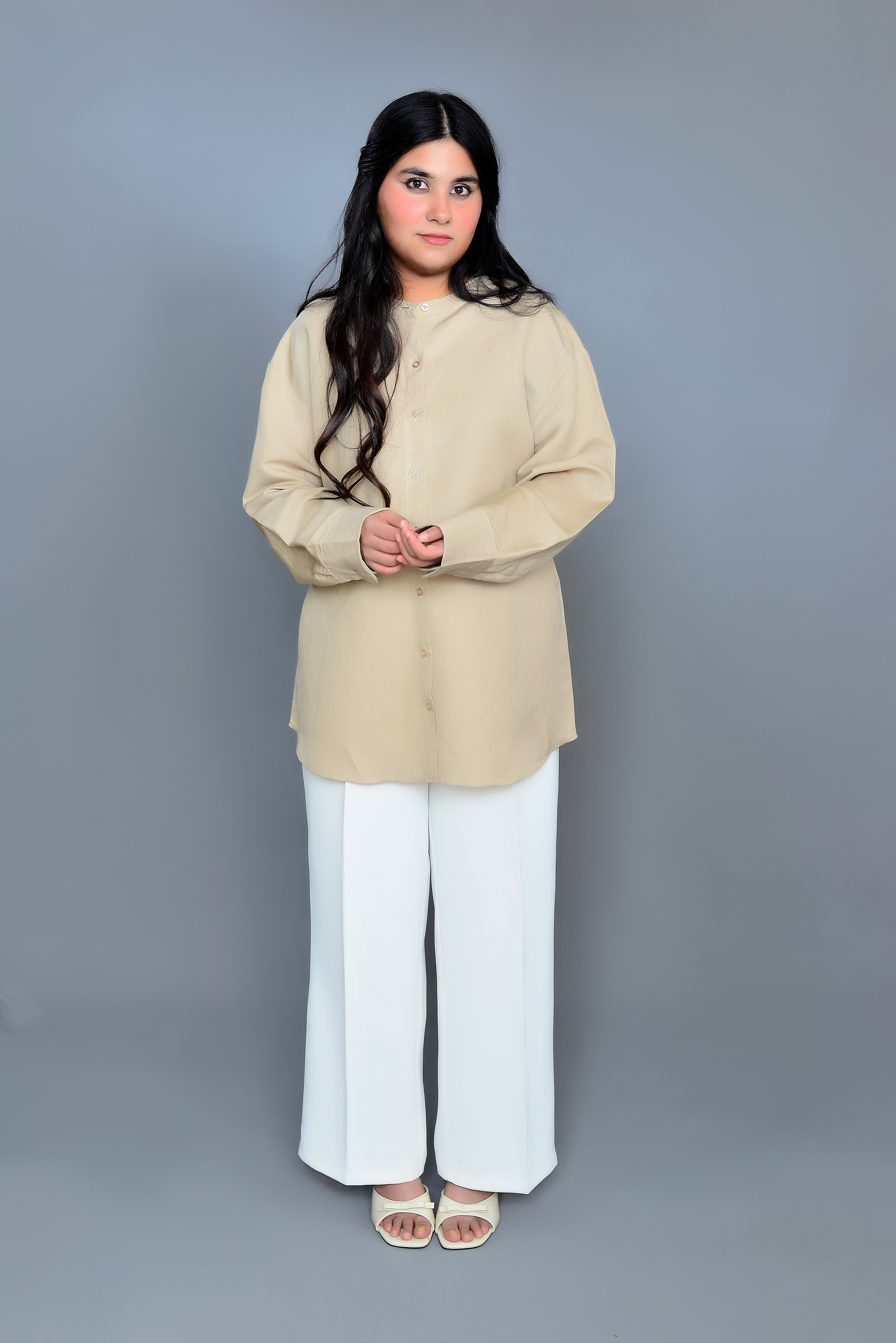 Beige Linen Shirt