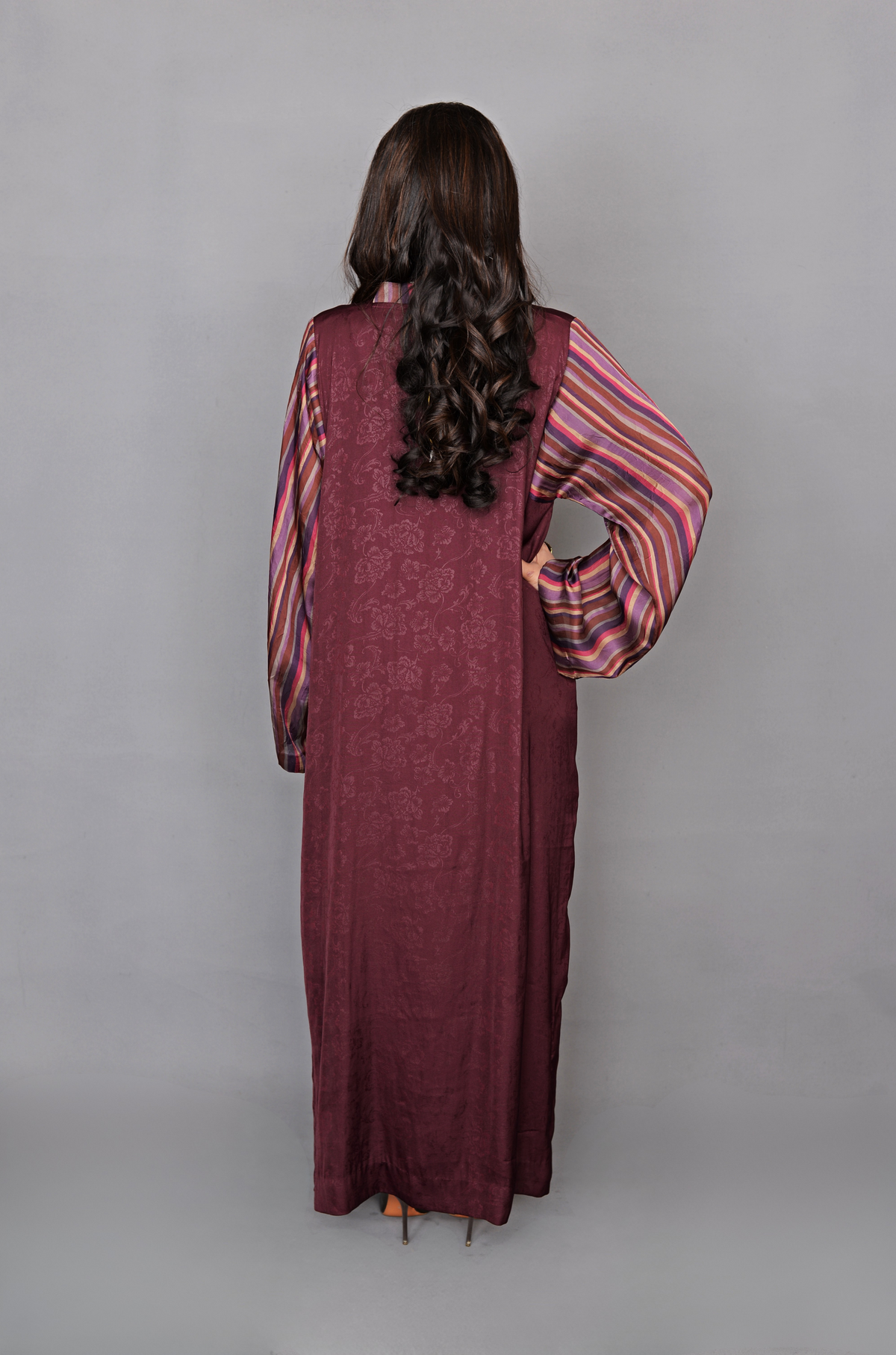 Burgundy Majesty Silk Kaftan