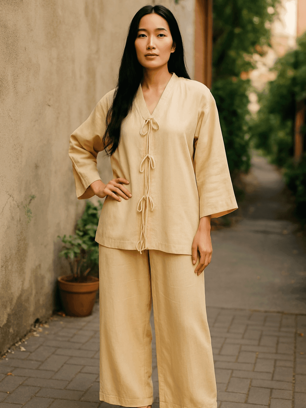 Butter Yellow Linen Coords