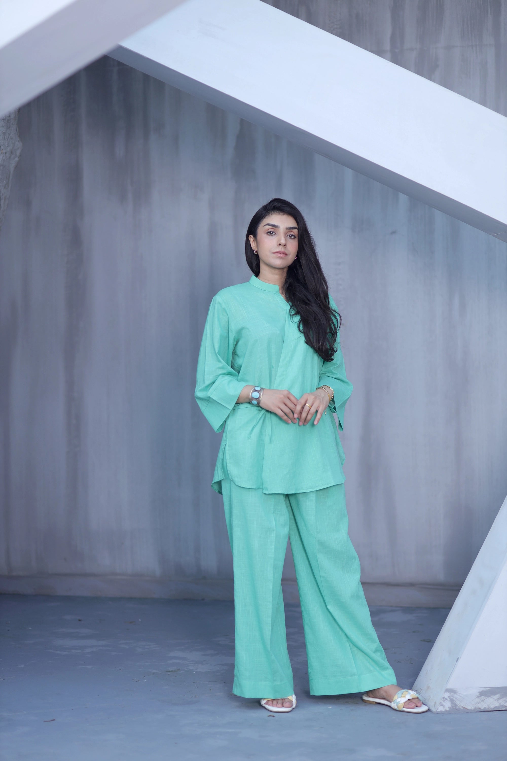 Cool Green Wrap Around Coord Set