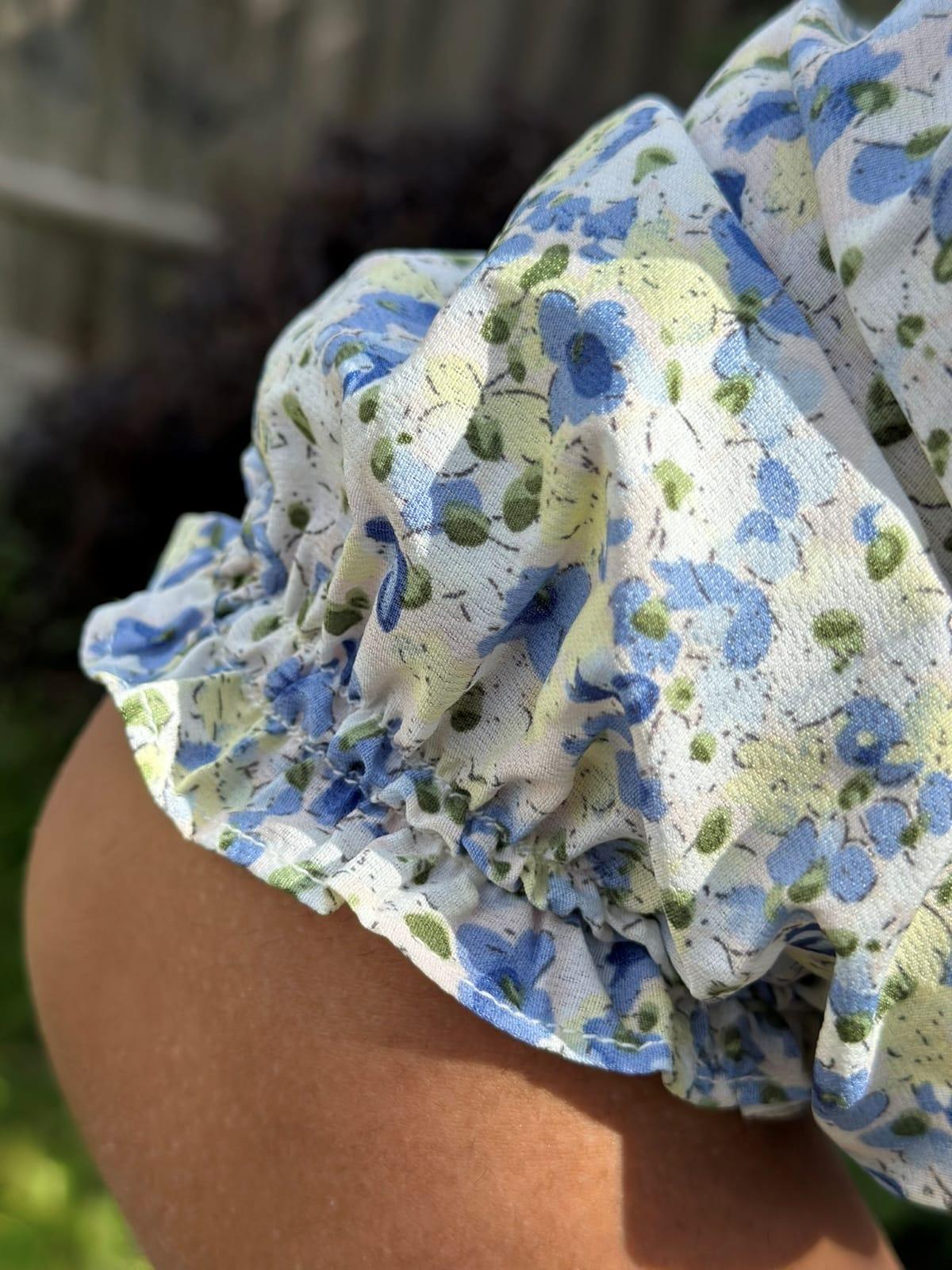 Light Blue Floral Maxi Dress