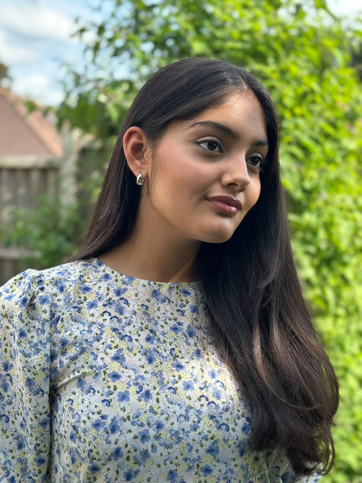 Light Blue Floral Maxi Dress