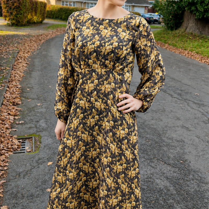 Floral Silk Maxi Dress
