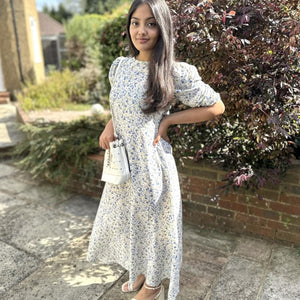 Light Blue Floral Maxi Dress