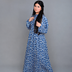 Sapphire Printed Linen Dress