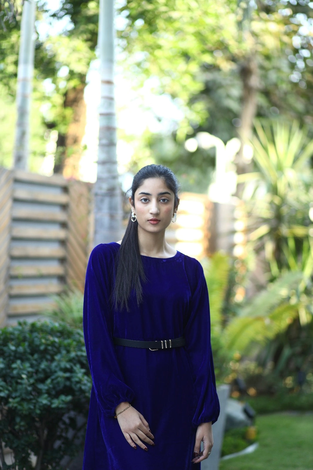 Royal Blue Velvet Dress