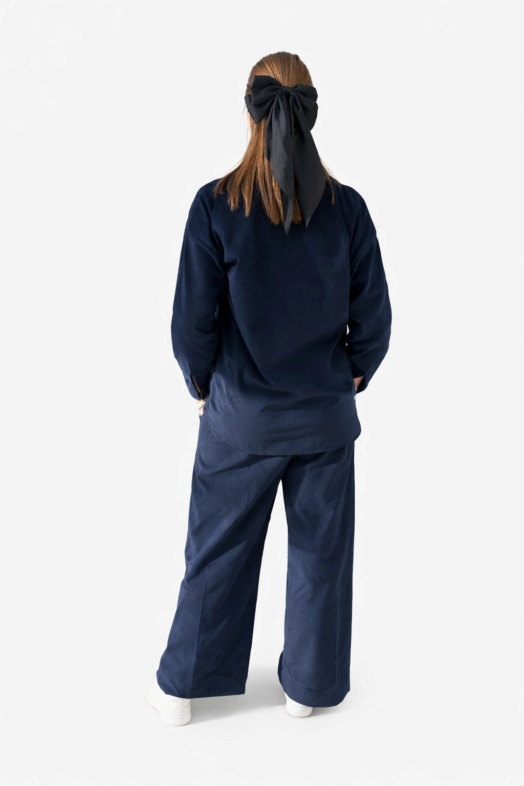 Blue Soft Corduroy Coord Set