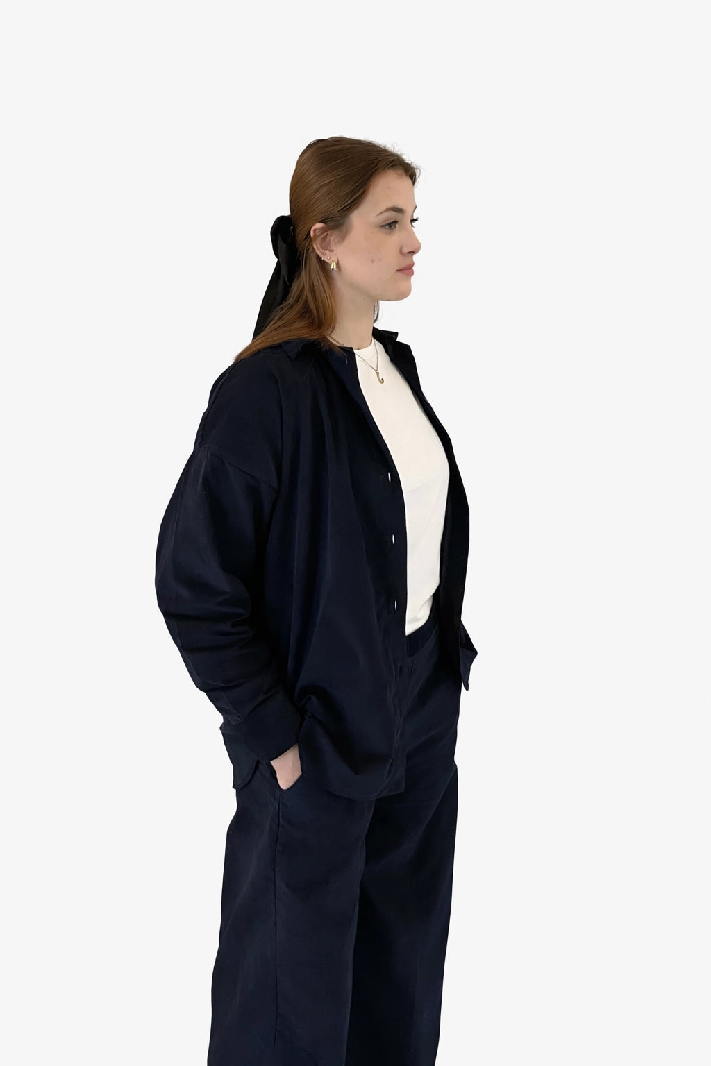 Blue Soft Corduroy Coord Set