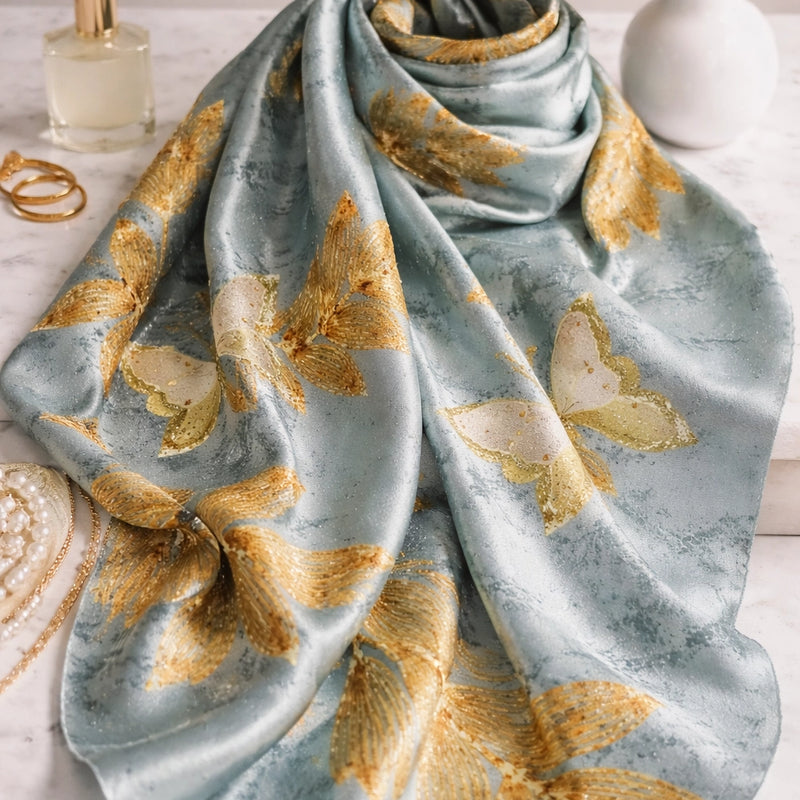 Butterfly Veil Silk Scarf