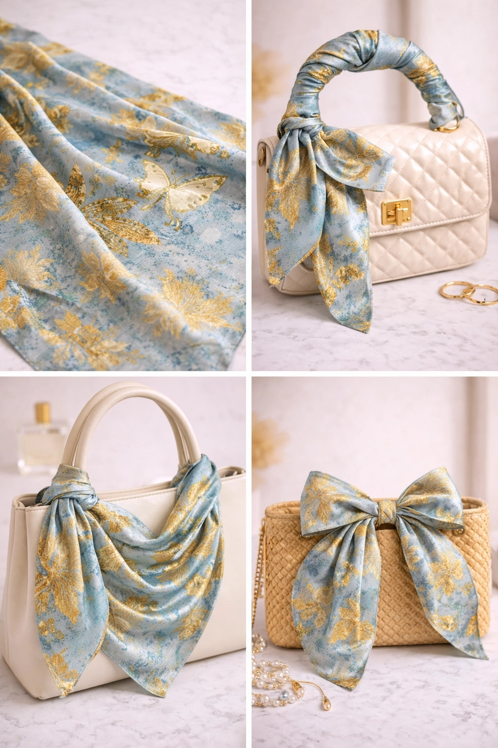 Butterfly Veil Silk Scarf
