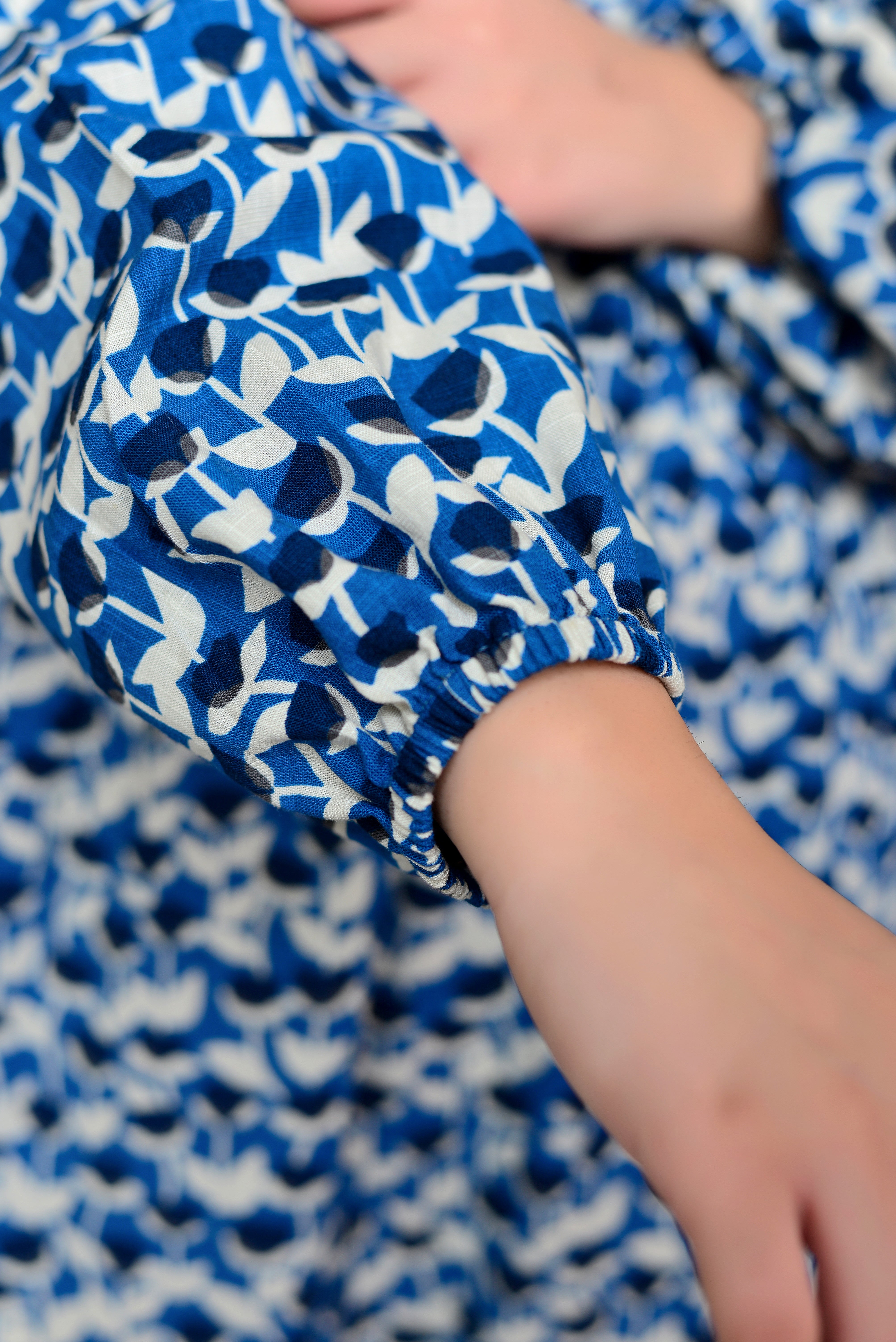 Sapphire Printed Linen Dress