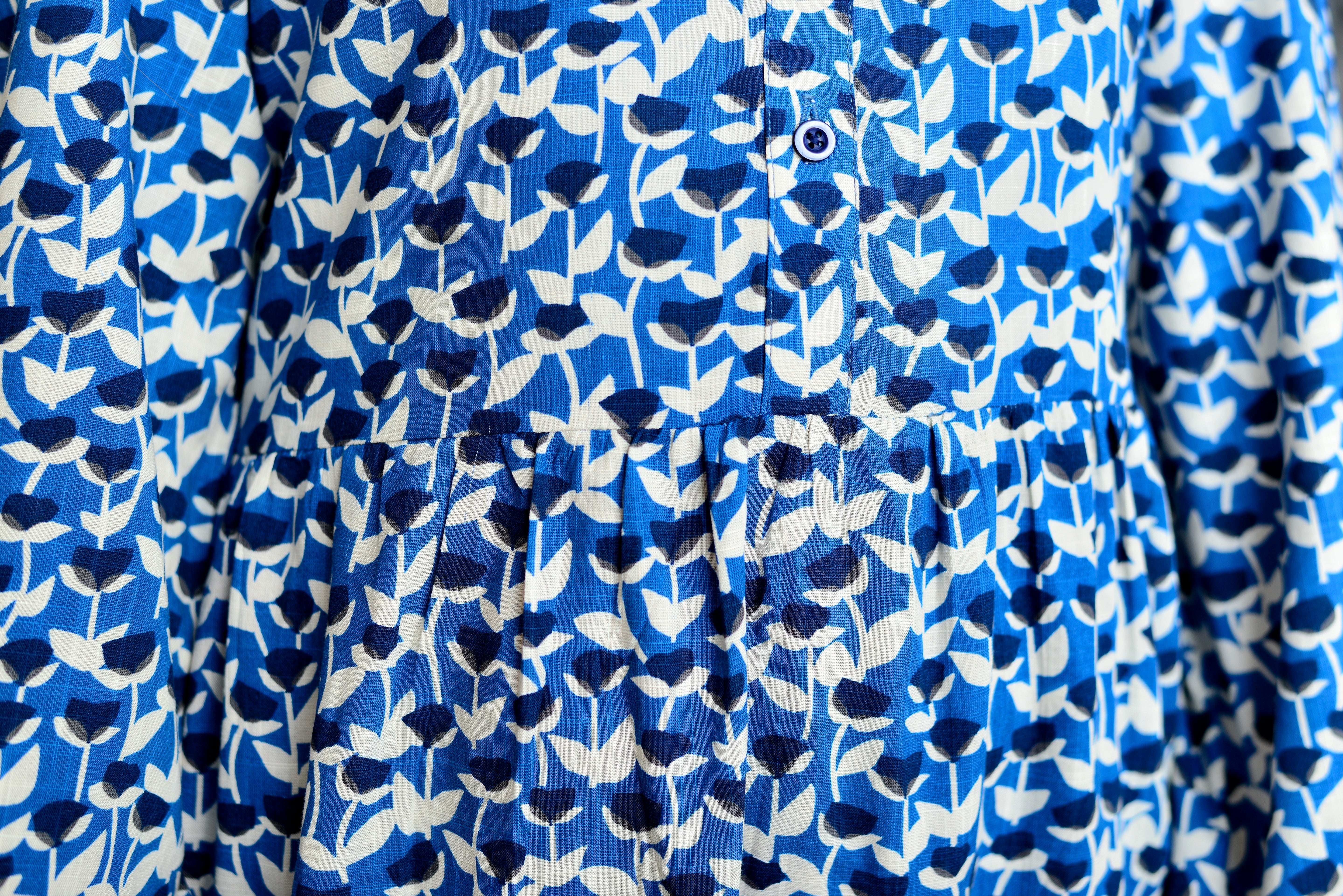 Sapphire Printed Linen Dress