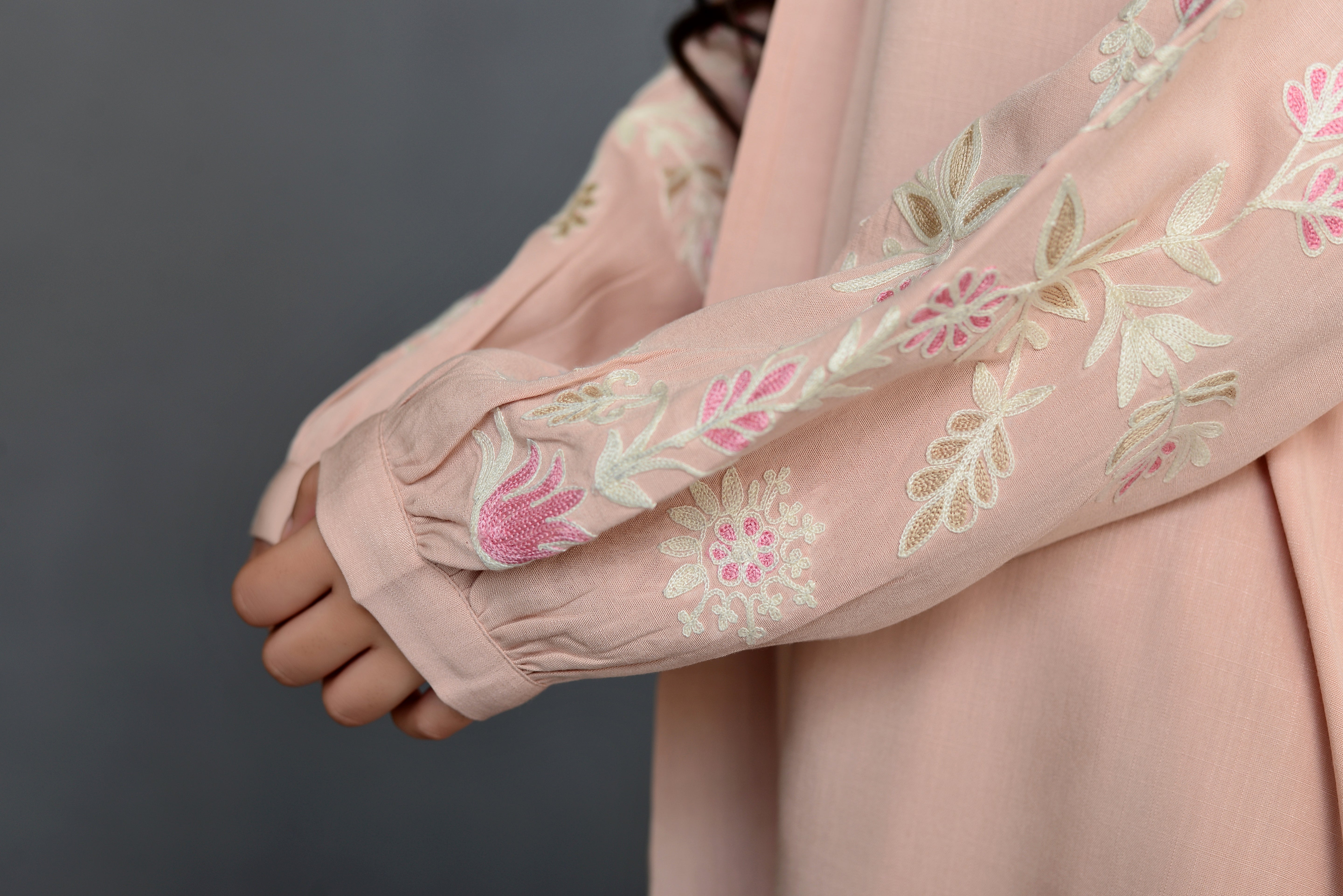 Misty Rose Pink Embroidered Coord Set