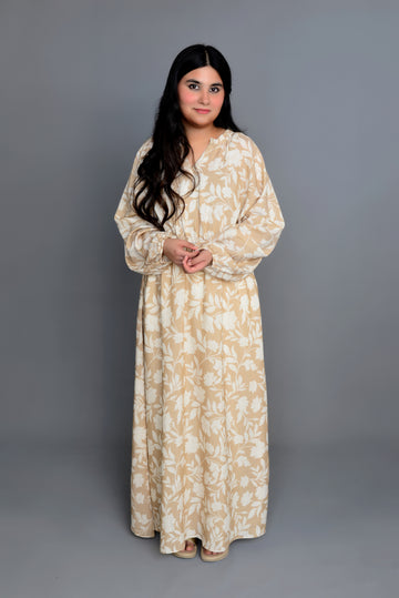 Cream and Beige Dress