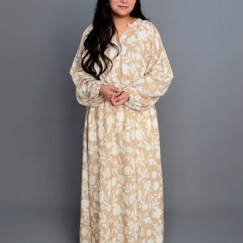 Cream and Beige Dress