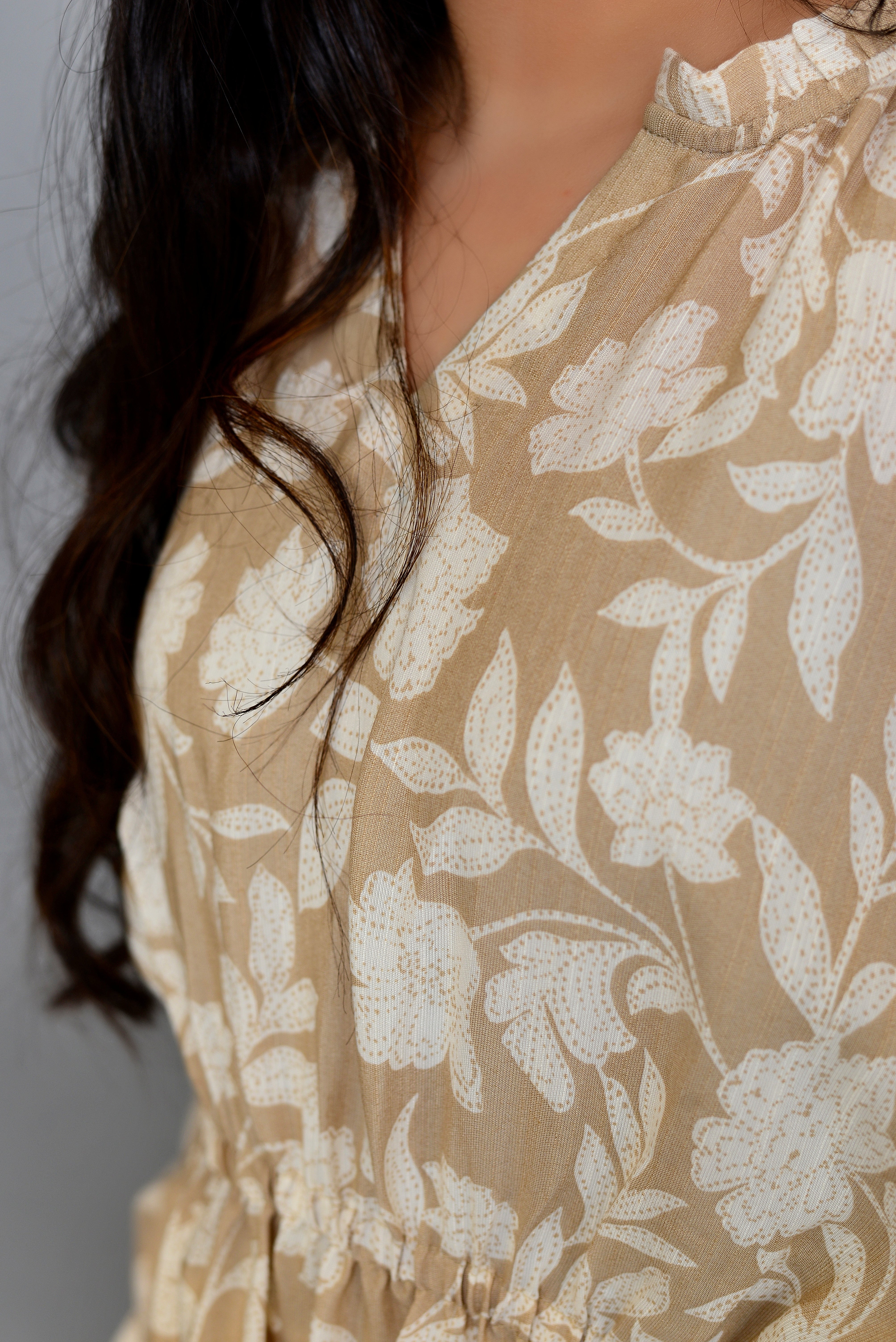 Cream and Beige Dress