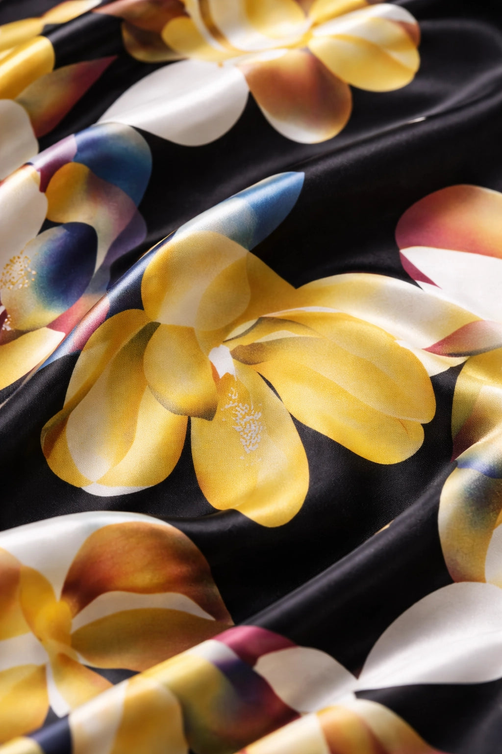 Golden Magnolia Silk Scarf