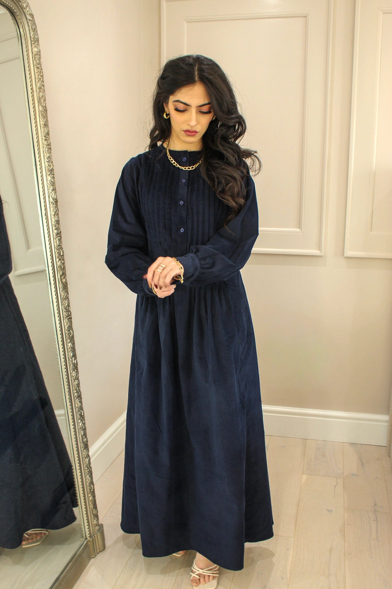 Blue Corduroy Dress