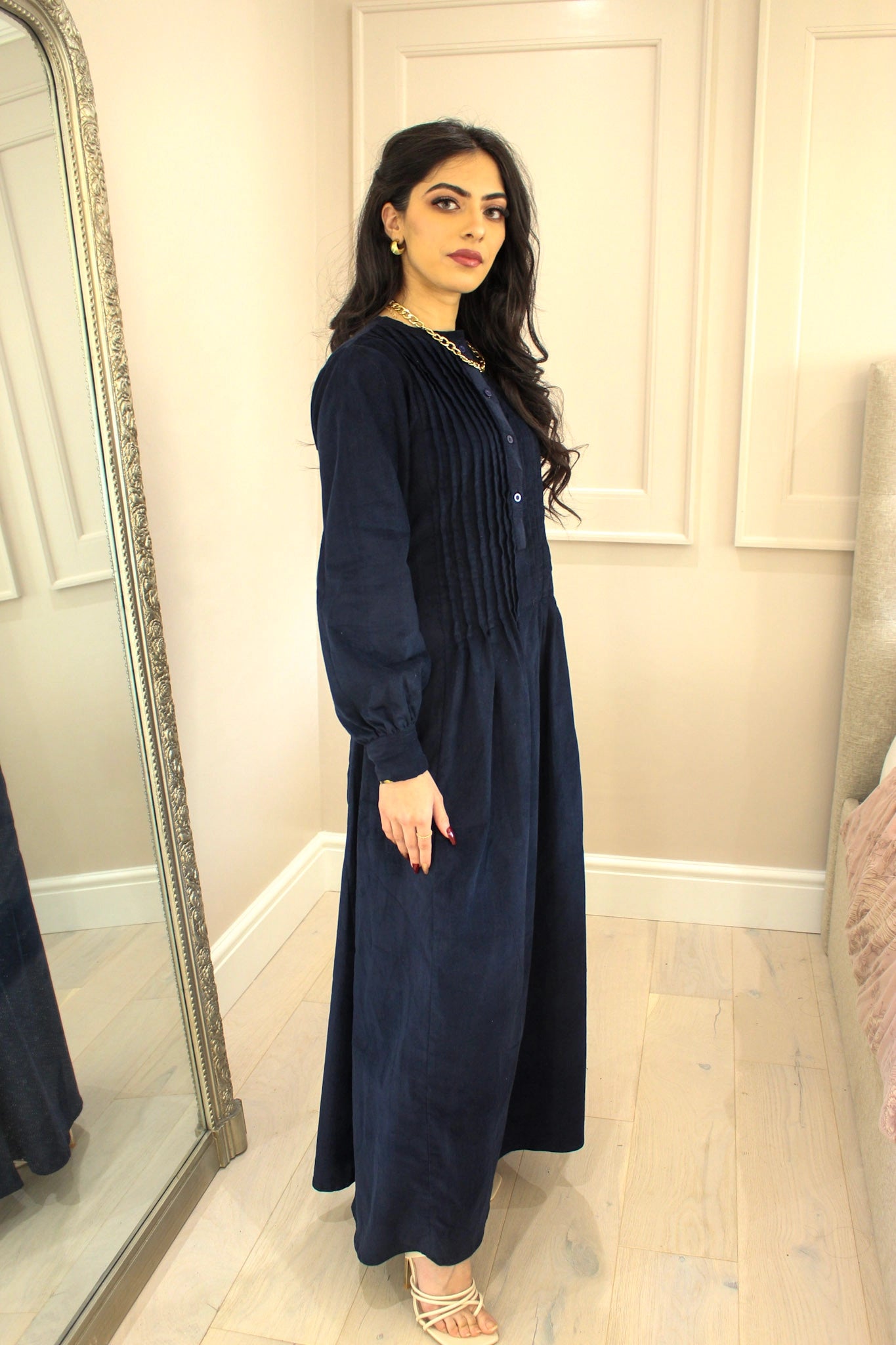 Blue Corduroy Dress
