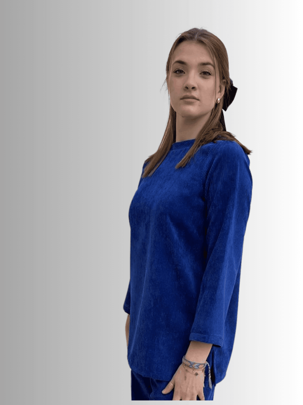 Blue Corduroy Coord Set