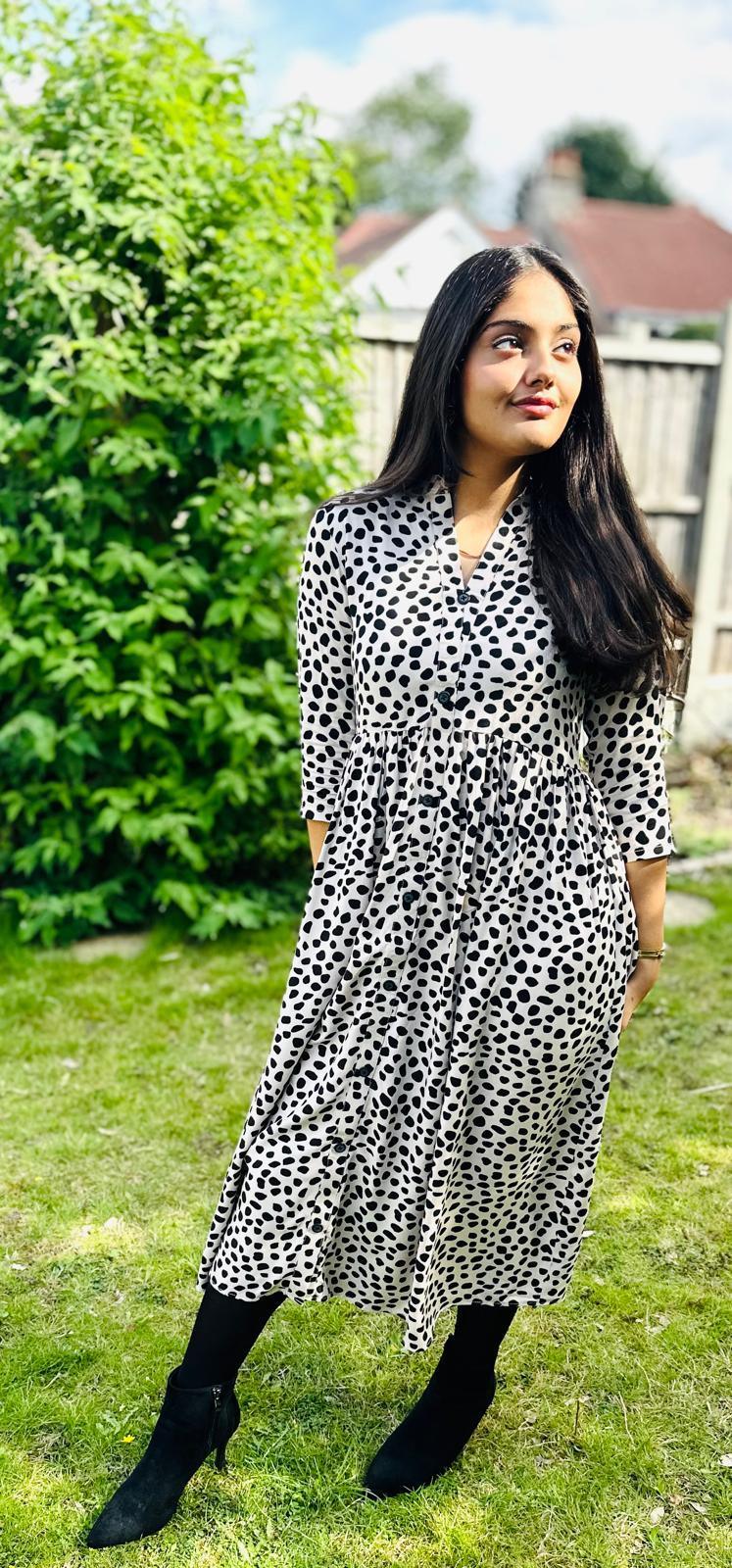 Cheetah Print Midi Dress