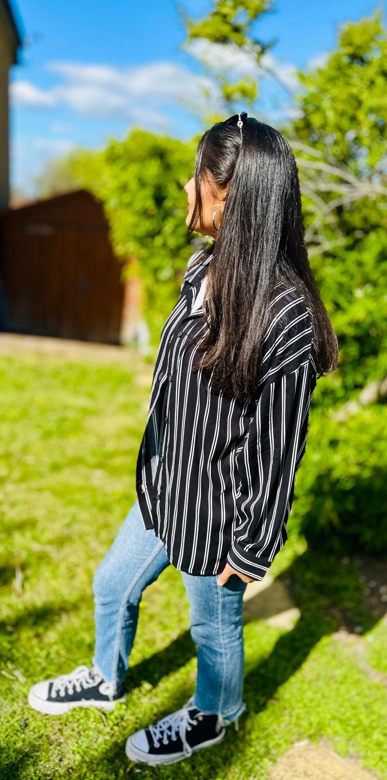 Oversized Striped Shirt