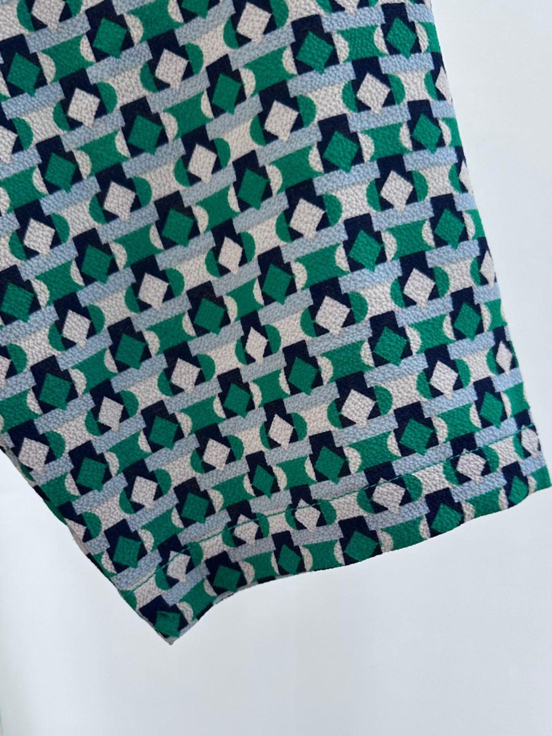 Green and Black Shirt Dress