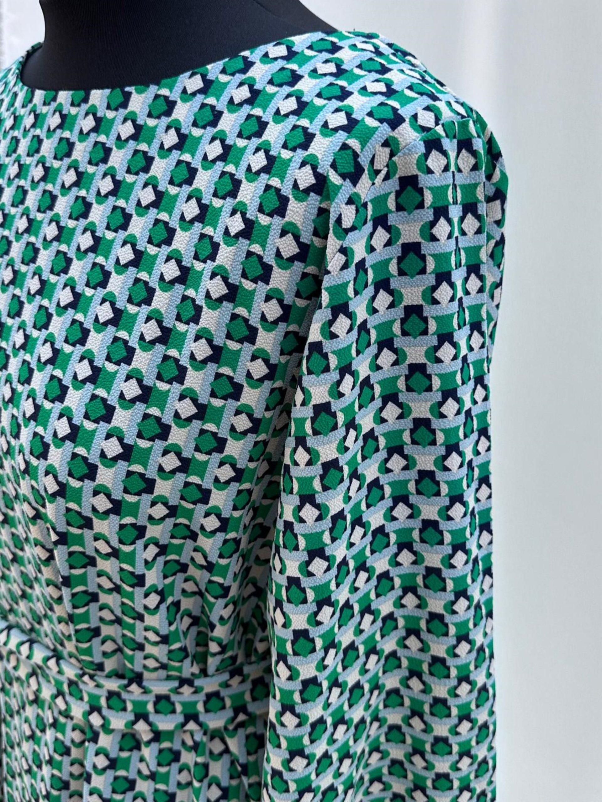 Green and Black Shirt Dress