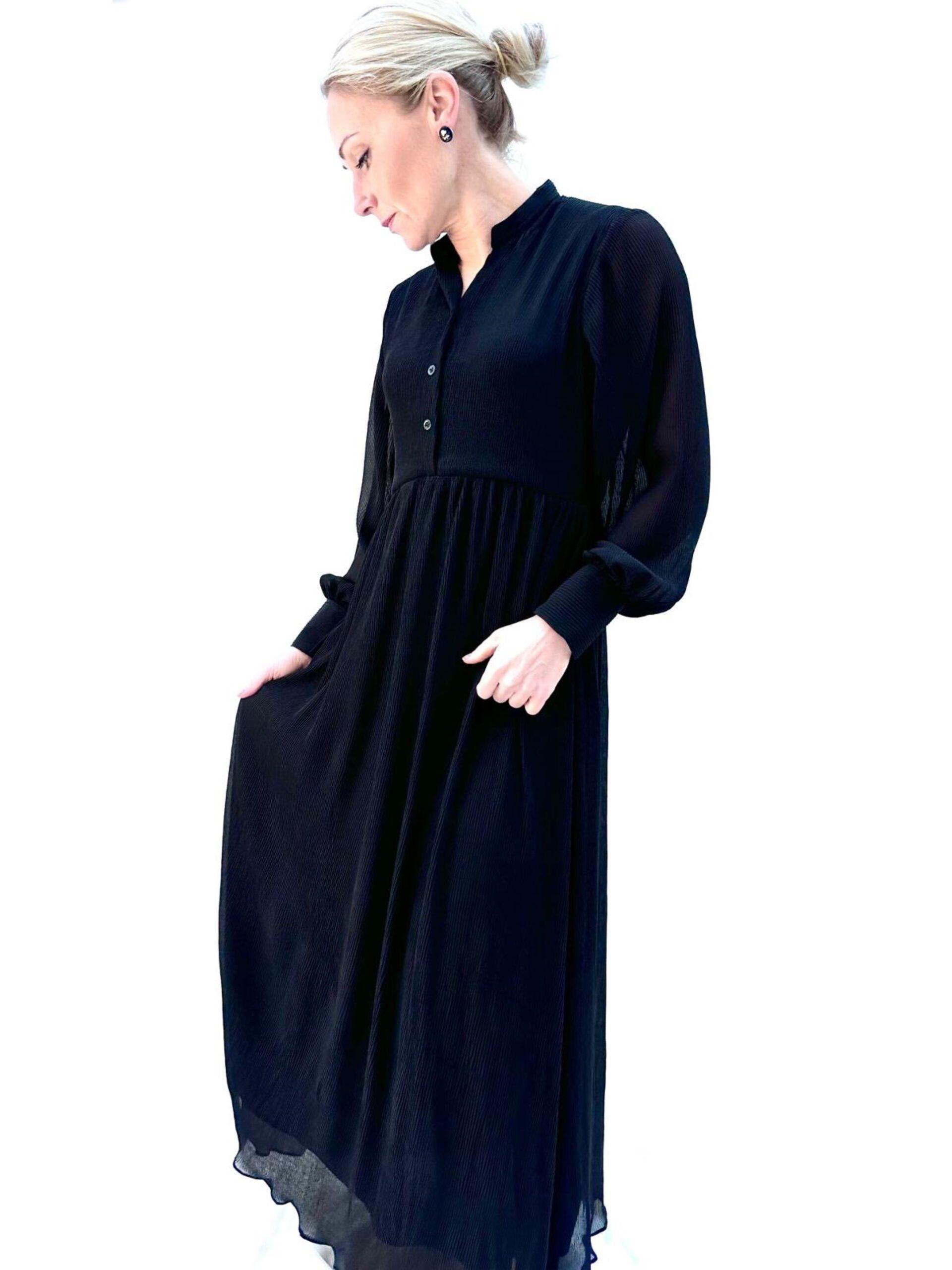 Black Pleated Dress