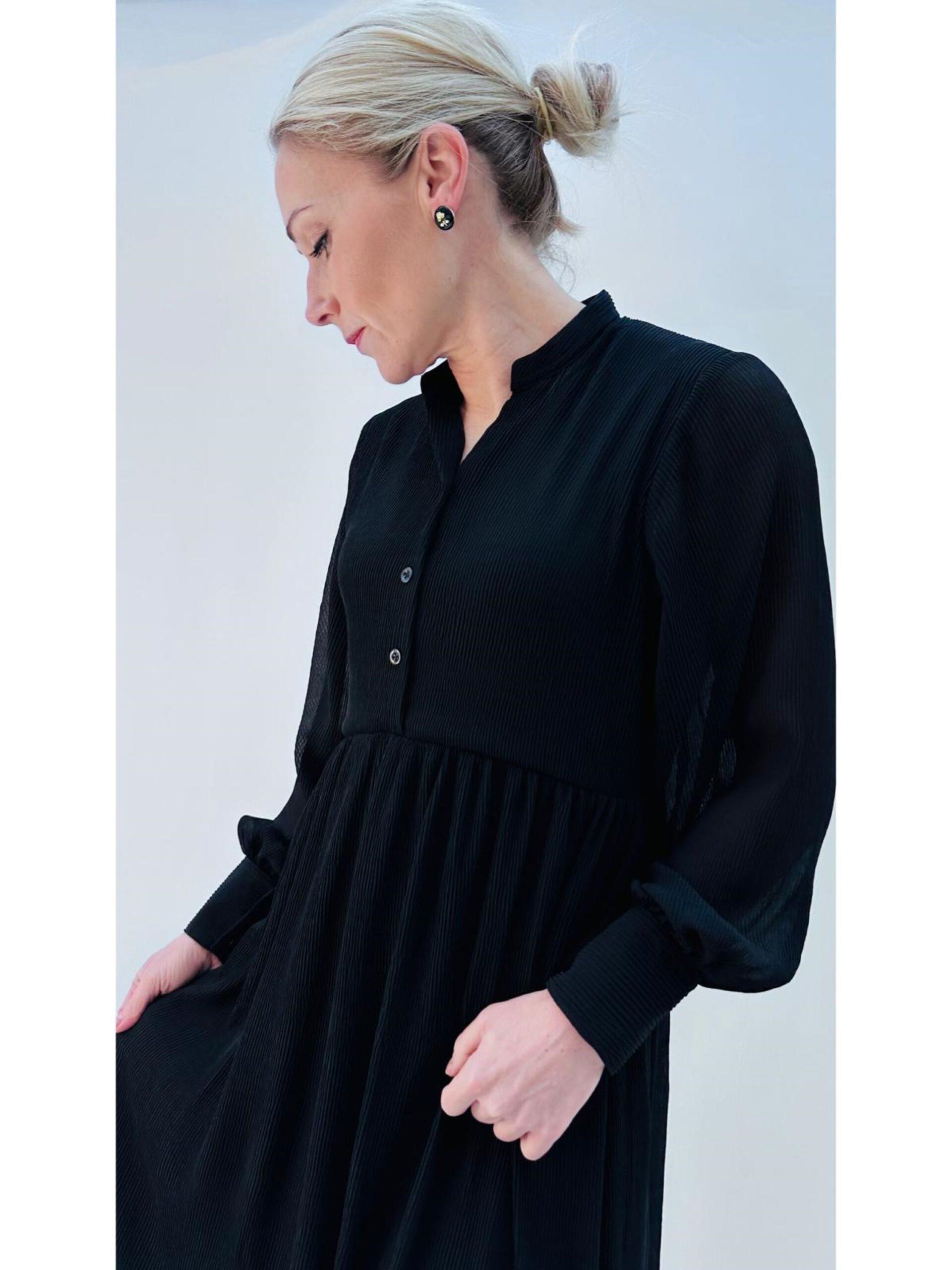 Black Pleated Dress