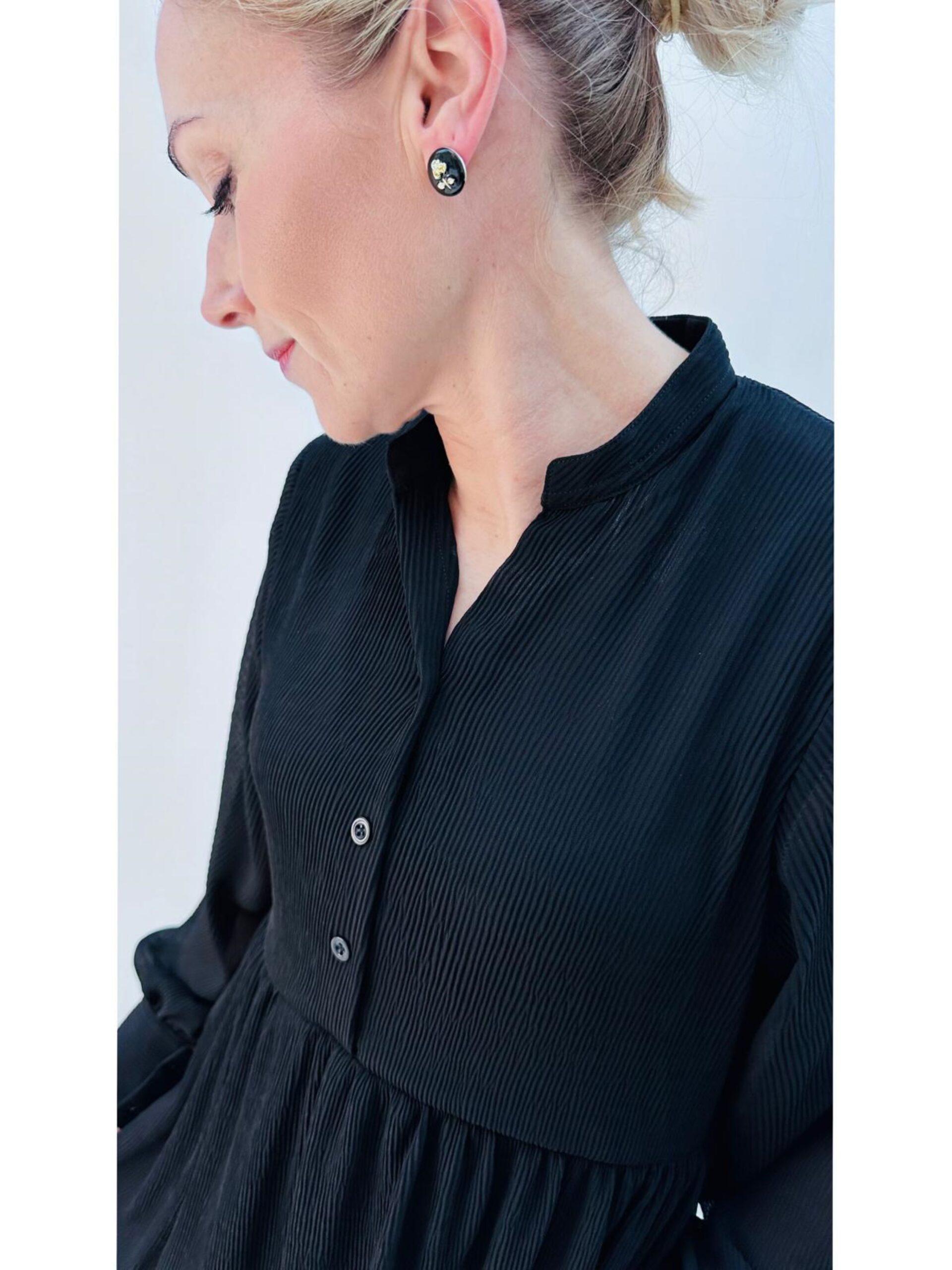Black Pleated Dress