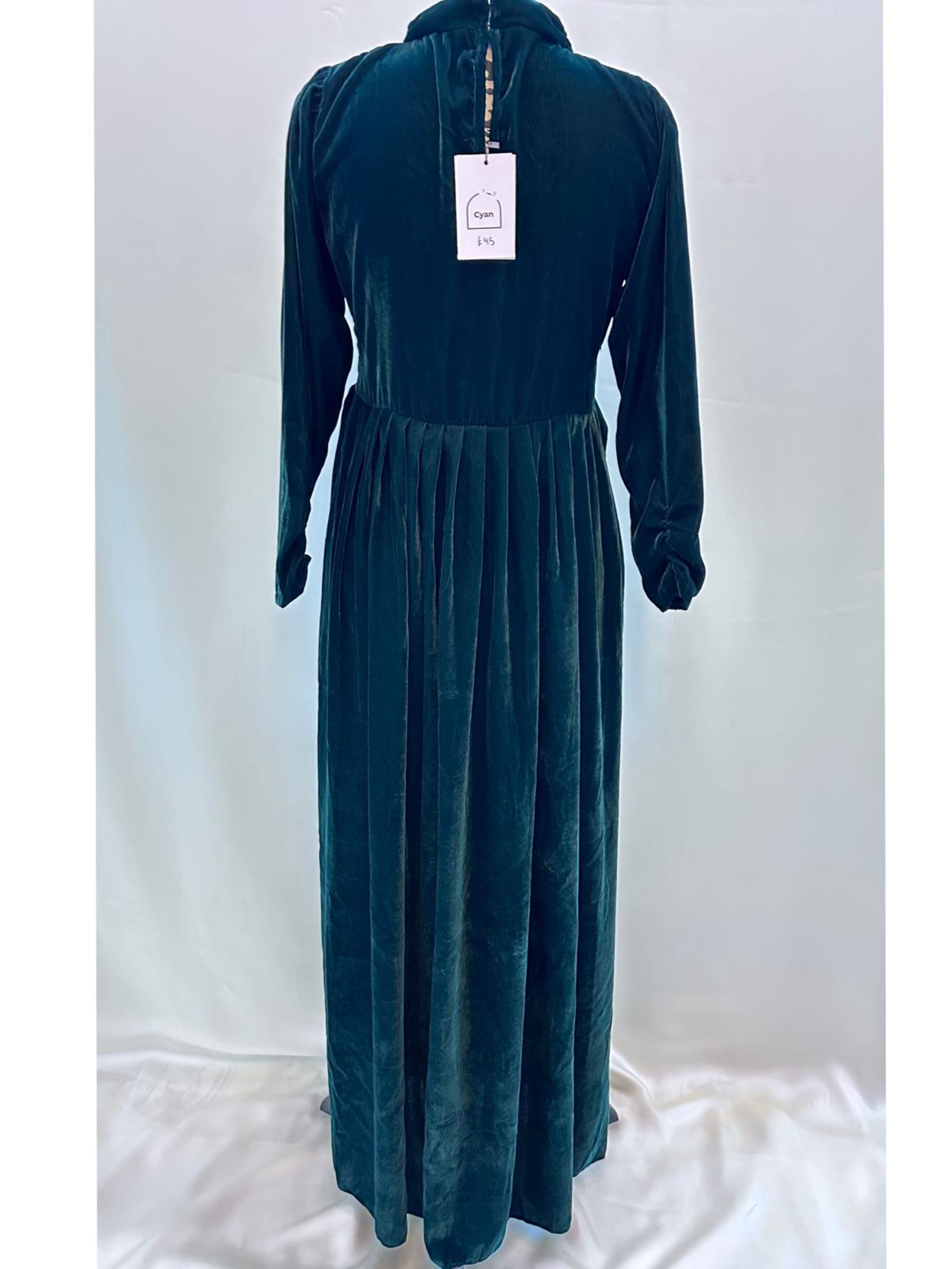 Emerald Green Velvet Maxi Dress