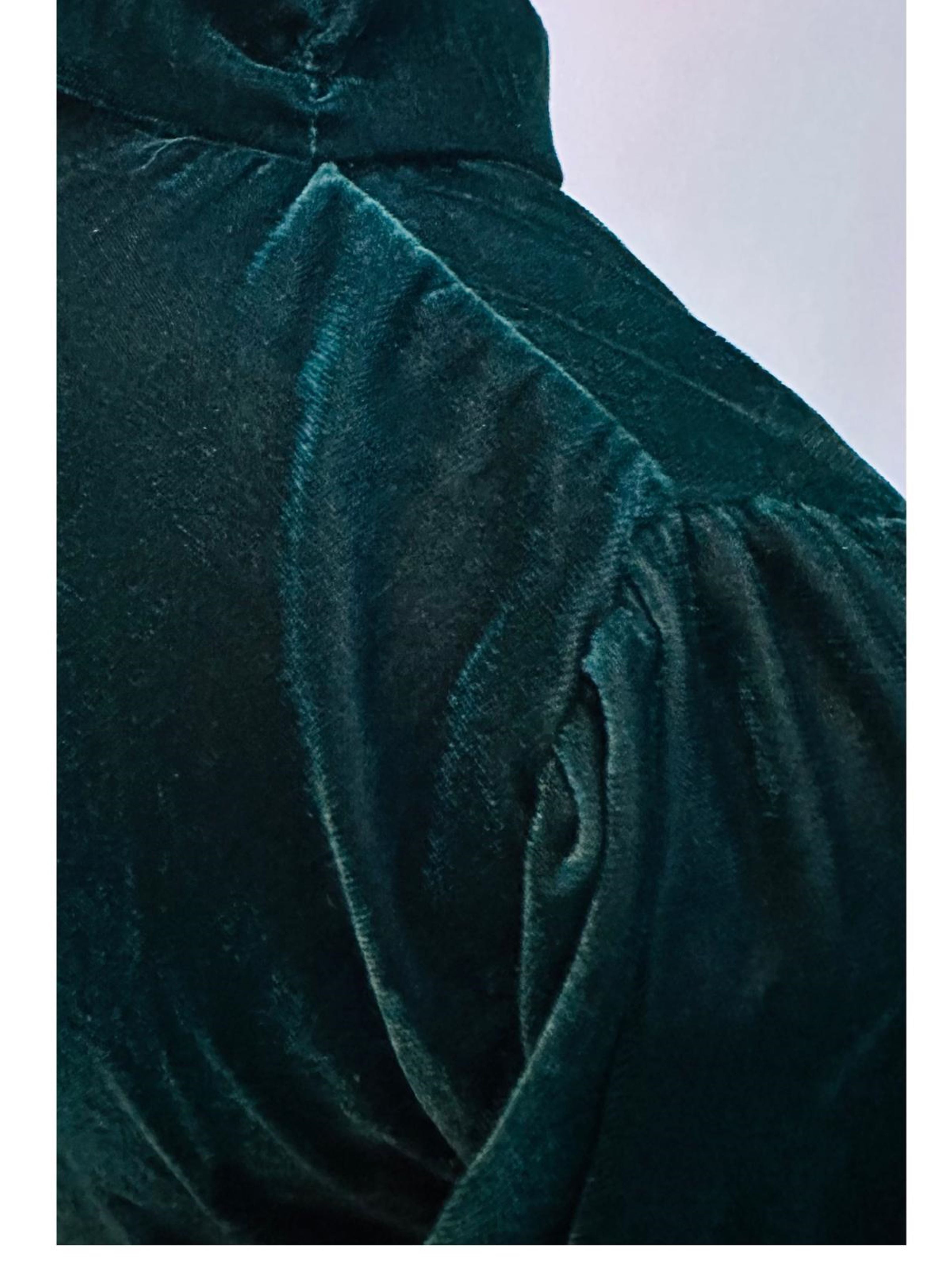 Emerald Green Velvet Maxi Dress